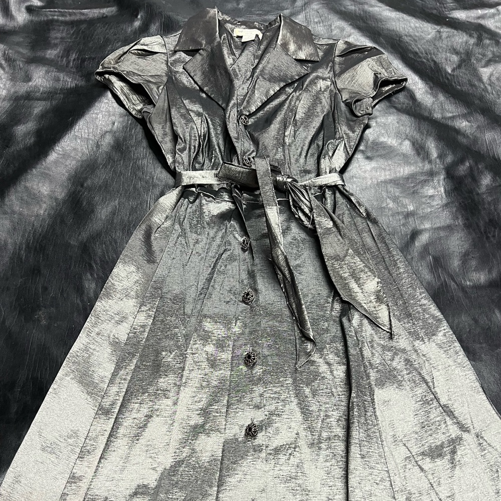 COPY - Gunmetal Puff Sleeve Dress